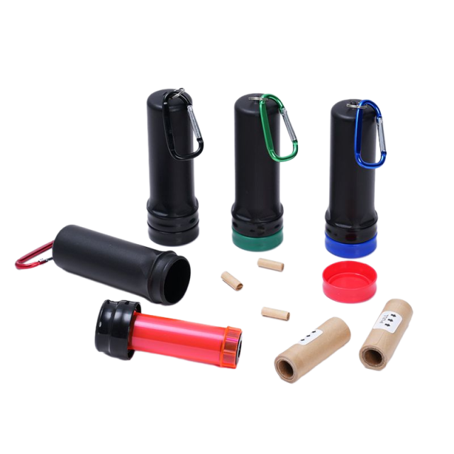 3-in-1 Portable Rolling Kit – Cone Filler, Storage Tube & Keychain Holder