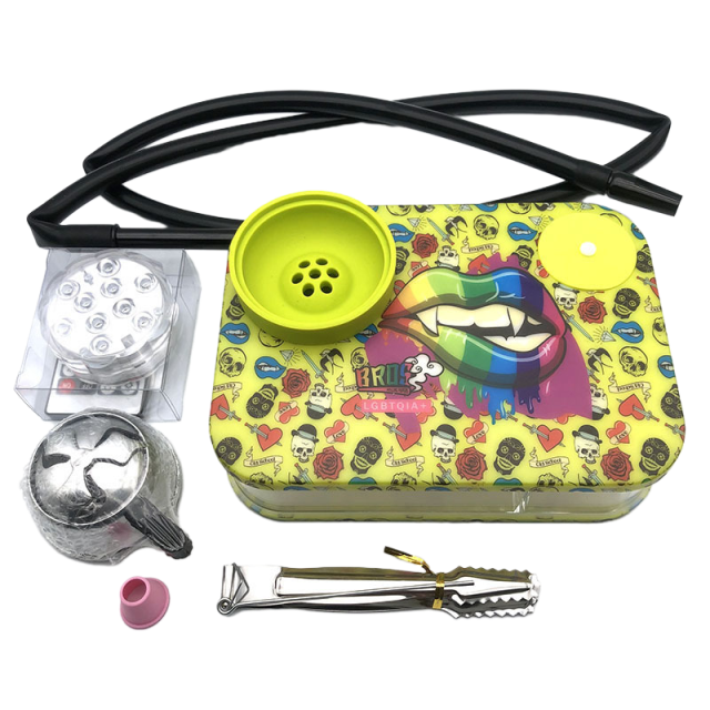 Portable Hookah Set – Complete Kit with Metal Accessories & Storage Box