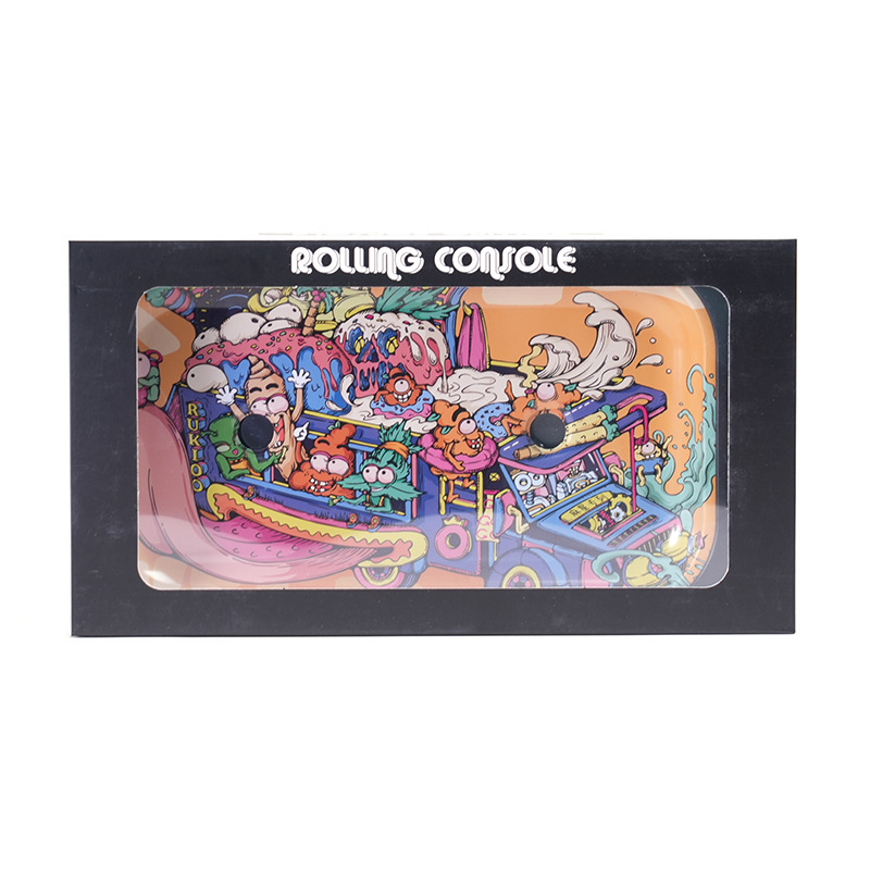 Folding Rolling Tray with Stand – Large Metal Tray for Rolling & Storage (31×16.8×5 cm)