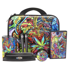 Deluxe Smoking Gift Set with Rolling Tray, Grinder, Storage Jar, Cone Tube & Rolling Machine