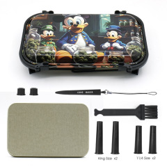 Multifunctional Rolling Tray Set with Dual Slots | Portable Smoking Accessories Station