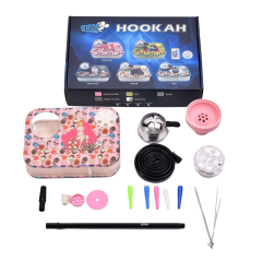 Portable Hookah Set – Complete Kit with Metal Accessories & Storage Box