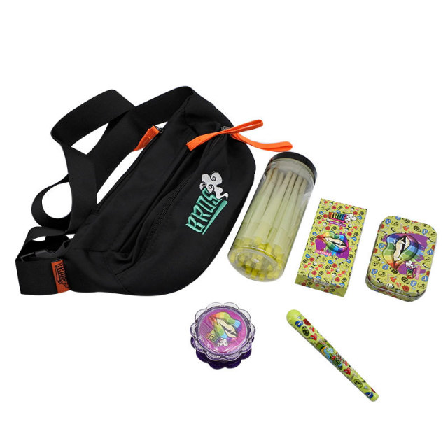 Shoulder Bag Smoking Kit – 6-Piece Set with Grinder, Rolling Papers, Tray & Storage Accessories