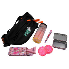 Shoulder Bag Smoking Kit – 6-Piece Set with Grinder, Rolling Papers, Tray & Storage Accessories