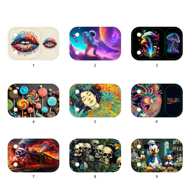 Multifunctional Rolling Tray Set with Dual Slots | Portable Smoking Accessories Station