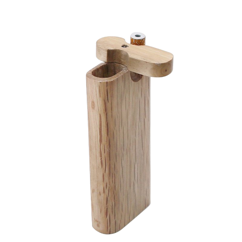 Walnut Wood Dugout Box with Metal One-Hitter & Cleaning Tool | Portable Smoking Set