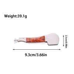 3-in-1 Pipe Tamper Tool | Stainless Steel Wood Handle Smoking Cleaner