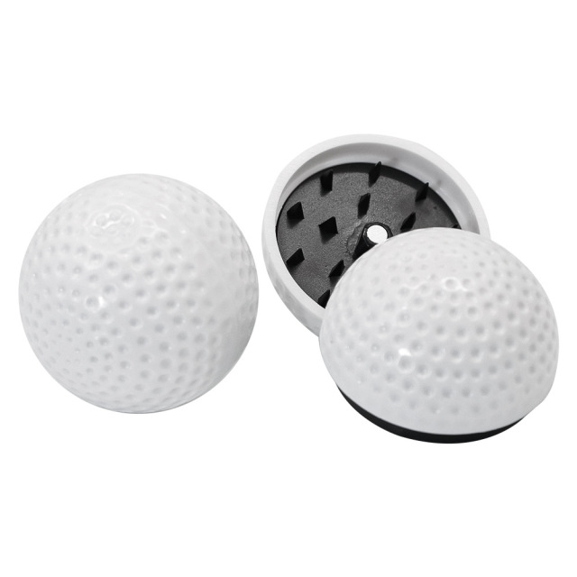43mm Golf Ball Herb Grinder | 2-Piece Plastic Spice Grinder for Smoking Accessories