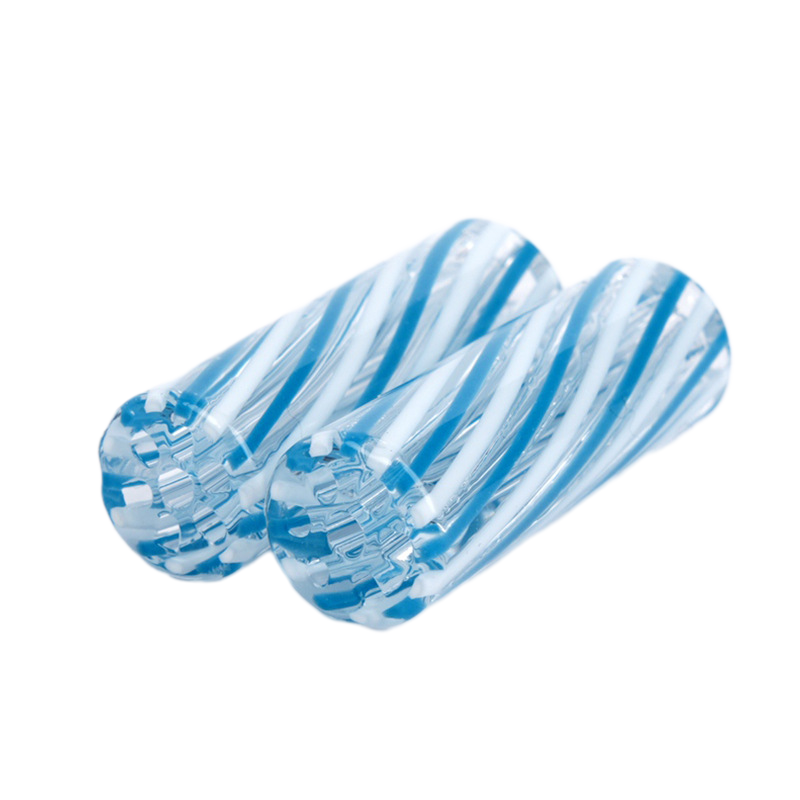 Blue Swirl Glass Smoking Tip – 7 Hole Design