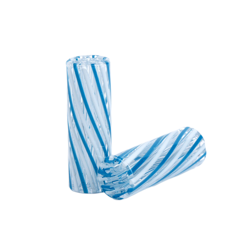 Blue Swirl Glass Smoking Tip – 7 Hole Design