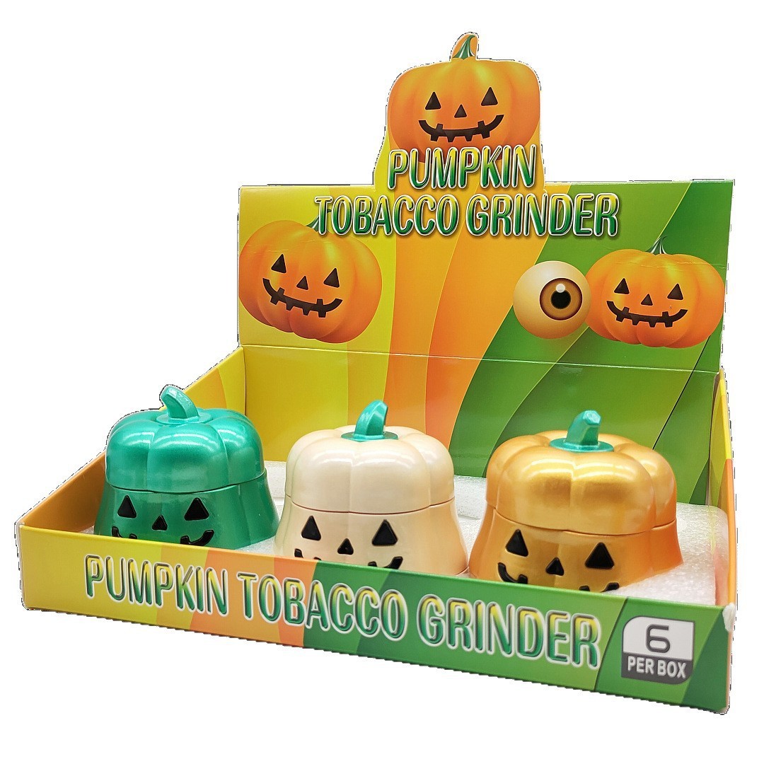 Halloween Pumpkin Herb Grinder Zinc Alloy Creative Design Tobacco Grinder