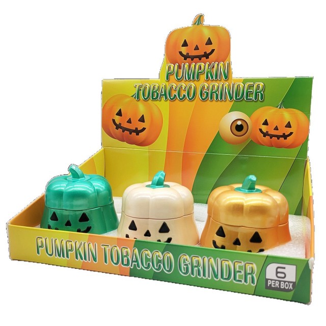 Halloween Pumpkin Herb Grinder Zinc Alloy Creative Design Tobacco Grinder