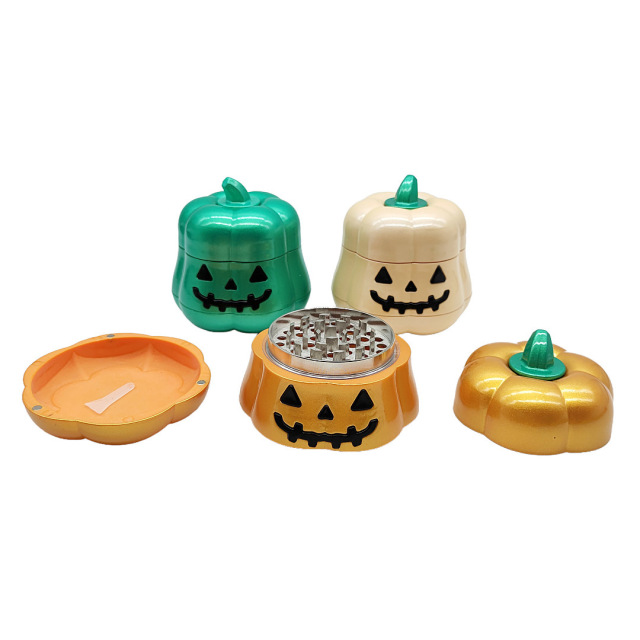 Halloween Pumpkin Herb Grinder Zinc Alloy Creative Design Tobacco Grinder