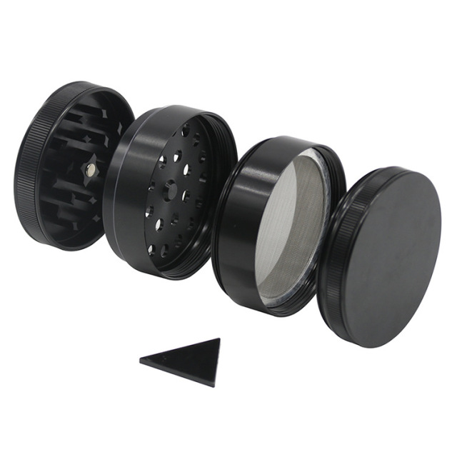 63mm Aluminum Alloy 4-Layer Grinder with Ace of Spades Pattern