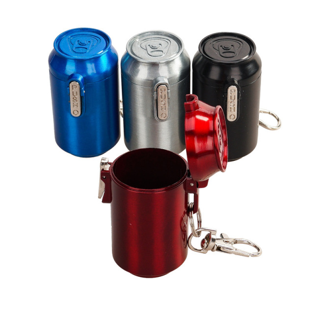 Mini Can-Shaped Ashtray Keychain | Portable Zinc Alloy Smokers’ Ashtray | Creative Cola Can Design