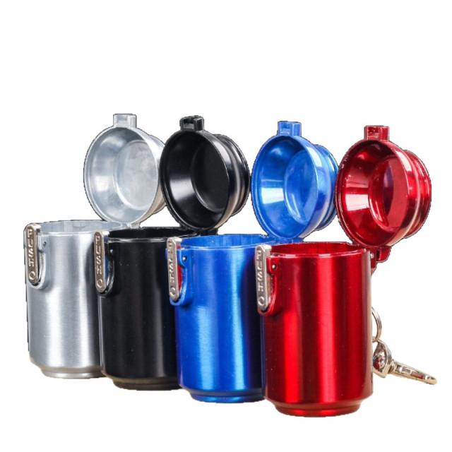 Mini Can-Shaped Ashtray Keychain | Portable Zinc Alloy Smokers’ Ashtray | Creative Cola Can Design