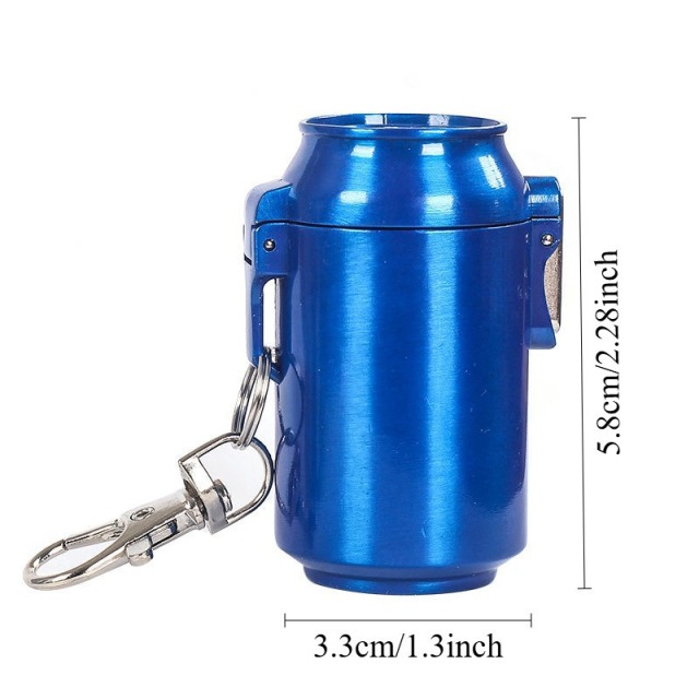 Mini Can-Shaped Ashtray Keychain | Portable Zinc Alloy Smokers’ Ashtray | Creative Cola Can Design