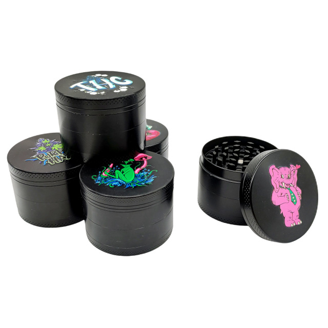 Amsterdam Printed Metal Herb Grinder 3-Layer Zinc Alloy Tobacco Grinder 40/50/55/63mm
