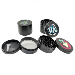 Amsterdam Printed Metal Herb Grinder 3-Layer Zinc Alloy Tobacco Grinder 40/50/55/63mm