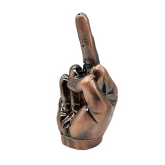 Middle Finger Hand Gesture Herb Grinder 3-Piece Zinc Alloy Grinder with Detachable Handle – Creative Smoking Accessory