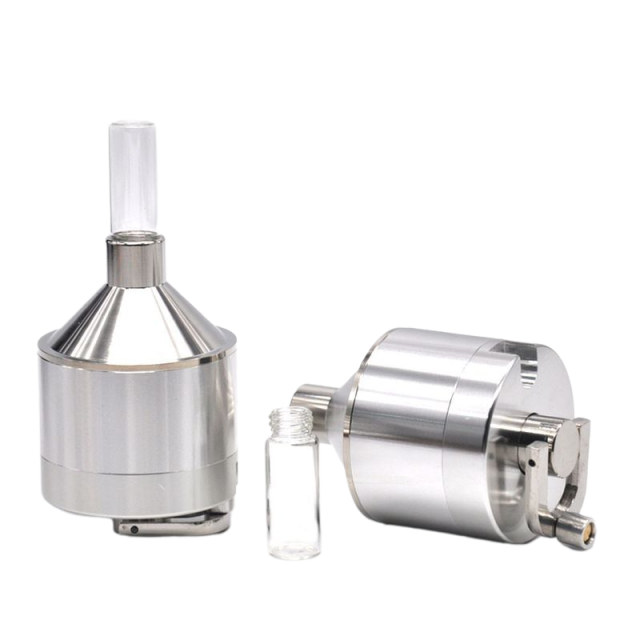 Mini Metal Funnel Grinder 3-Layer Aluminum Herb & Spice Crusher