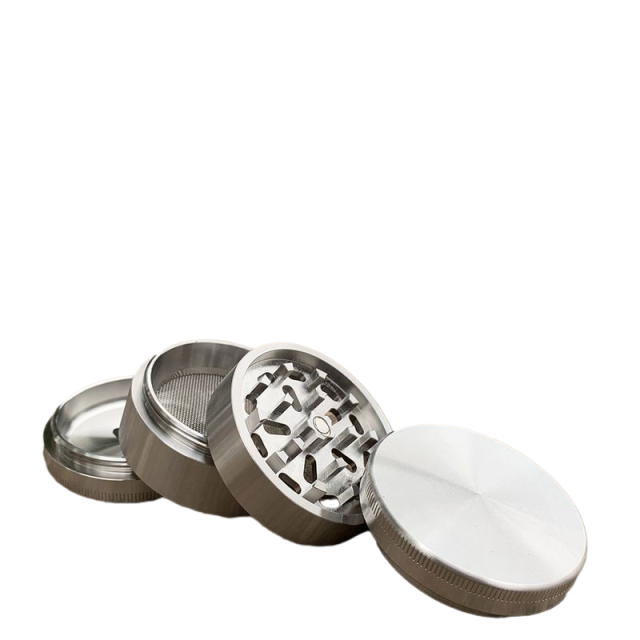 Stainless Steel Herb Grinder 4-Layer Sharp Teeth Crusher with Storage Bag