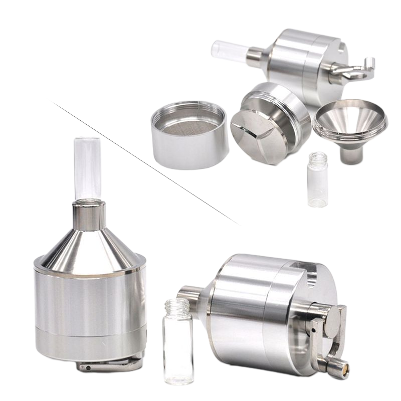 Mini Metal Funnel Grinder 3-Layer Aluminum Herb & Spice Crusher