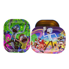 Custom Printed Metal Rolling Tray with Lid | 18×14×4.5cm Tinplate Cigarette Tray for Smoking Accessories