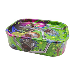 Custom Printed Metal Rolling Tray with Lid | 18×14×4.5cm Tinplate Cigarette Tray for Smoking Accessories