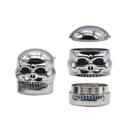 3-Layer Skull Metal Herb Grinder | Zinc Alloy Grinder with Sharp Teeth (50mm)