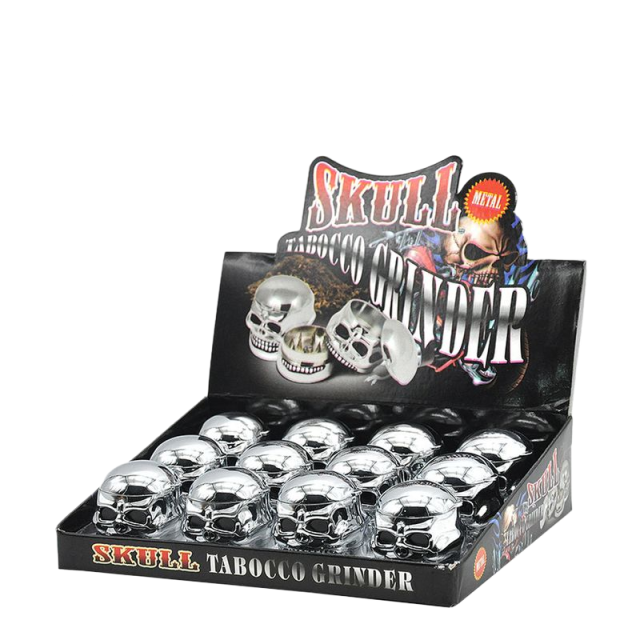 3-Layer Skull Metal Herb Grinder | Zinc Alloy Grinder with Sharp Teeth (50mm)