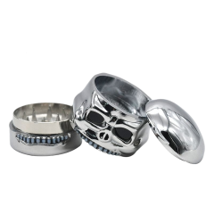 3-Layer Skull Metal Herb Grinder | Zinc Alloy Grinder with Sharp Teeth (50mm)