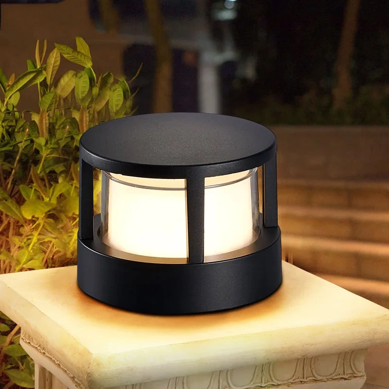 7W 15W Waterproof Aluminum Outdoor Pillar Light Fence Villa Parking Column Lamp Park Gate Community Garden Chapiter Lighting