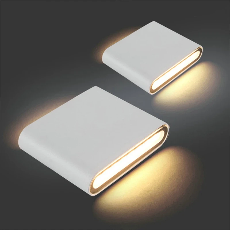 Outdoor Waterproof 6W 12W LED Wall Lamp Modern Aluminum Sconce Living Room Bedroom Indoor Wall Light Garden Lamp Lighting