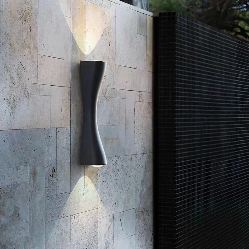 Outdoor Waterproof Wall Lamp Waterproof IP65 Modern Porch Courtyard Lamp Aluminum Background Wall Light Exterior Wall Fixture
