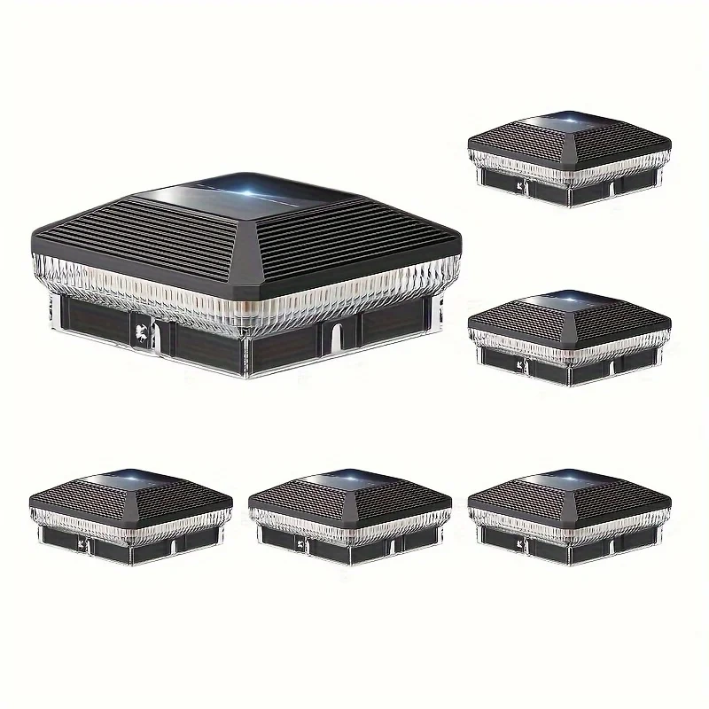 6/12 Pack 4x4 Solar Post Lights Outdoor, 40 LEDs 30 Lumens Fence Post Solar Lights Outdoor with 3 Modes
