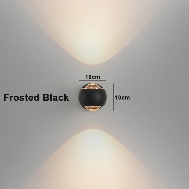 Modern Luxury Bedroom Wall Lamp Frosted Metal Body Acrylic Lens Lampshade Spot Sconce Light LED Up Down Rotatable Nordic Lustres