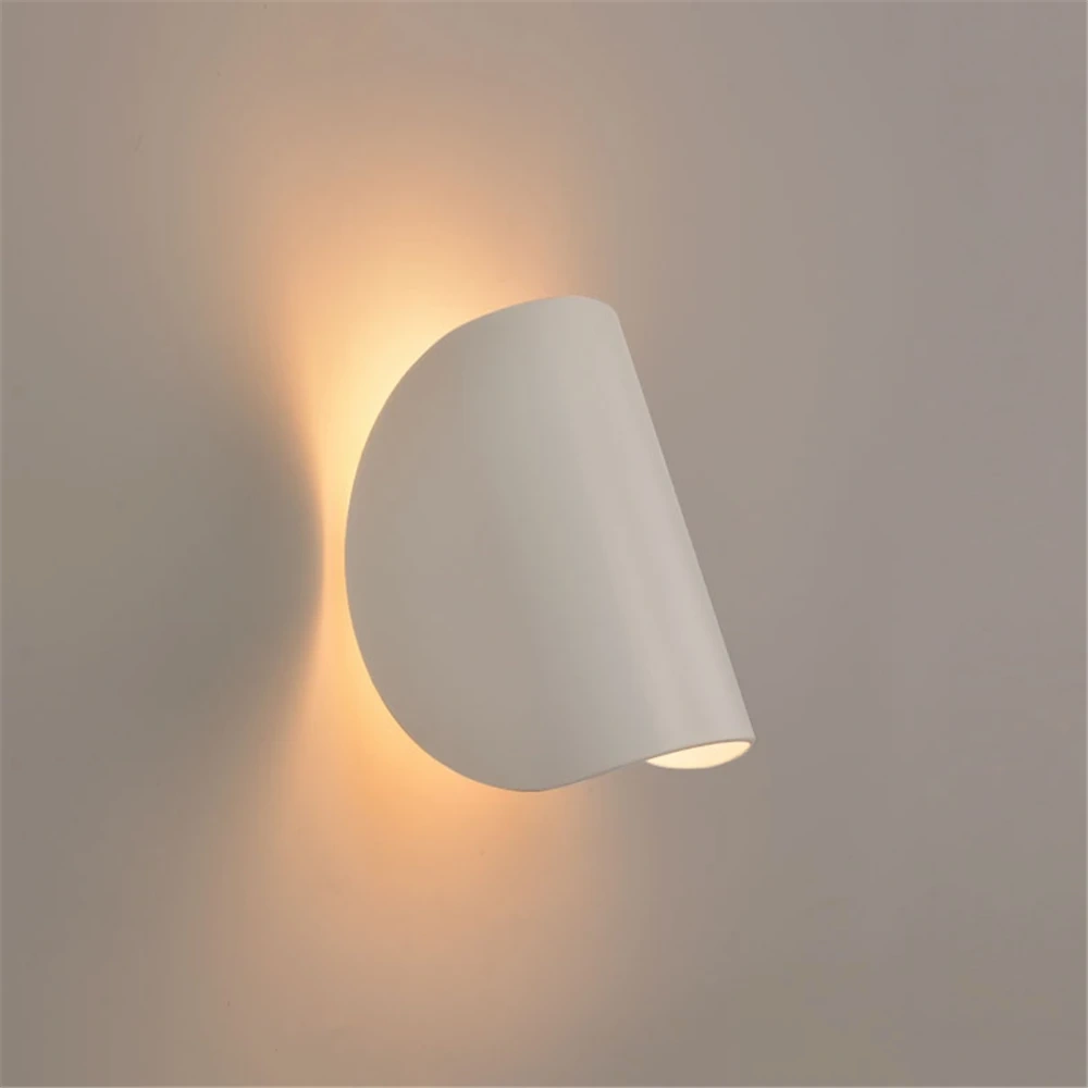 6W LED Indoor Wall Lamp Bedroom Bedside Lamp Wall Light Black White Aisle Corridor Lamps Aluminum Wall Sconce Modern Luminaire