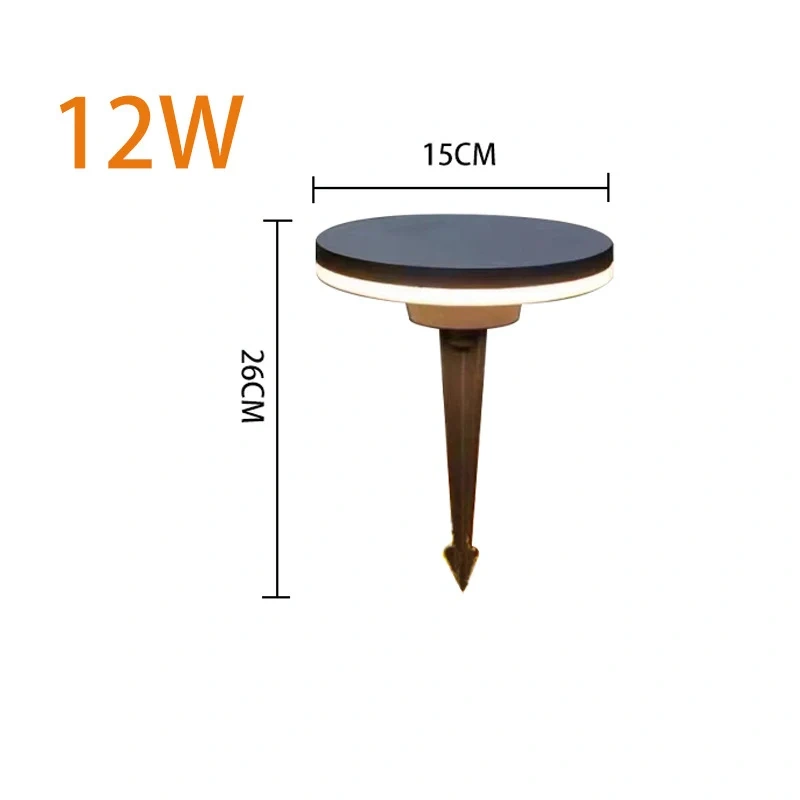 Led Garden Lamp Outdoor Waterproof Lawn Light Yard Lighting Aluminium grass spike Lighting Decor