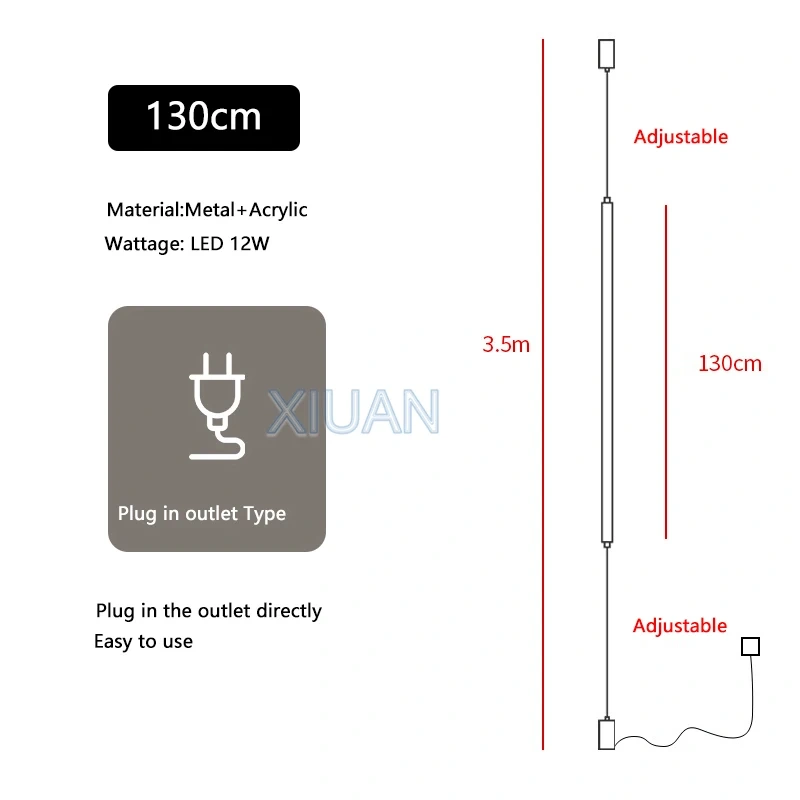 Italy Design Bedroom Bedside LED Floor Lamps Acrylic Sconces Long Line Light Modern Black Hotel Living Room LED Floor Light Home