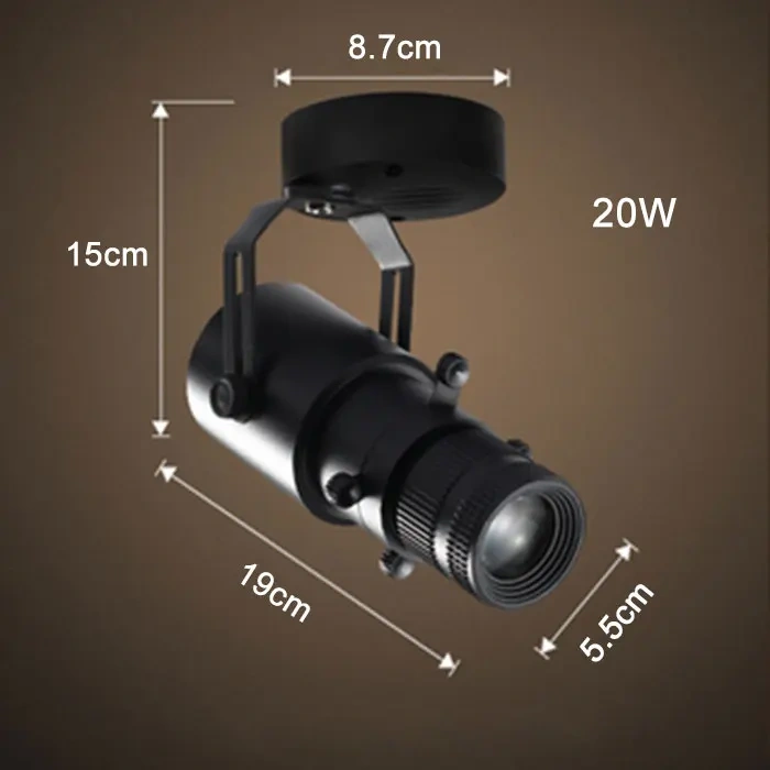 20W Graphics Cut Light  5W 10W 15W LED track Spotlights Adjustable Square Shape Painting Lamp for Museum Art Gallery Church