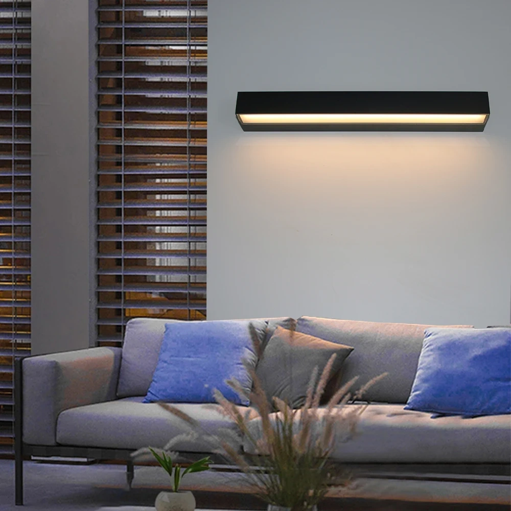 Modern LED Outdoor Wall Lamp 12W/18W/30W Gallery Light Waterproof IP65 Sconce Aluminum Home Lighting Aisle Corridor Wall Light