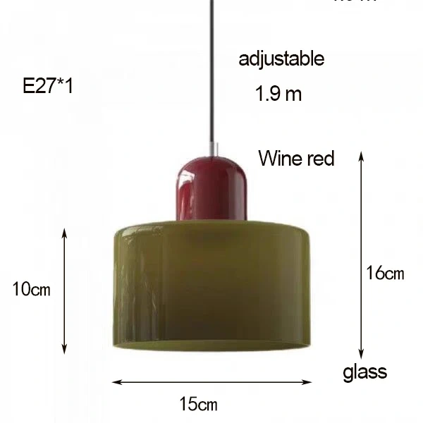 Nordic Modern Glass Bedroom Bedside Long Line Small Chandelier Restaurant Bar Chandelier Simple Lighting Atmosphere Lamp E27