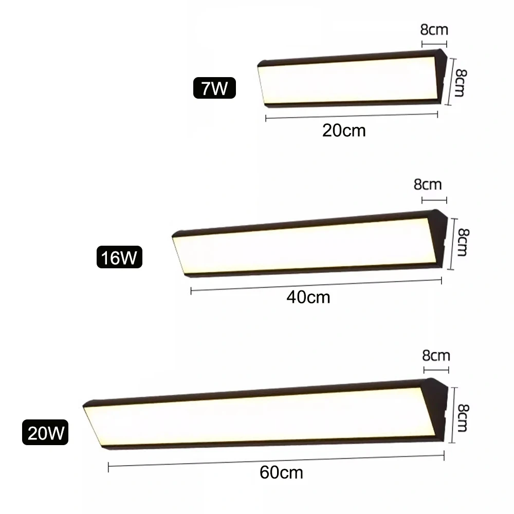 Outdoor Waterproof Wall Lamp 19W 24W 36W 50W LED Lighting Modern Indoor Wall Lamp Porch Garden Light Exterior Wall Sconces