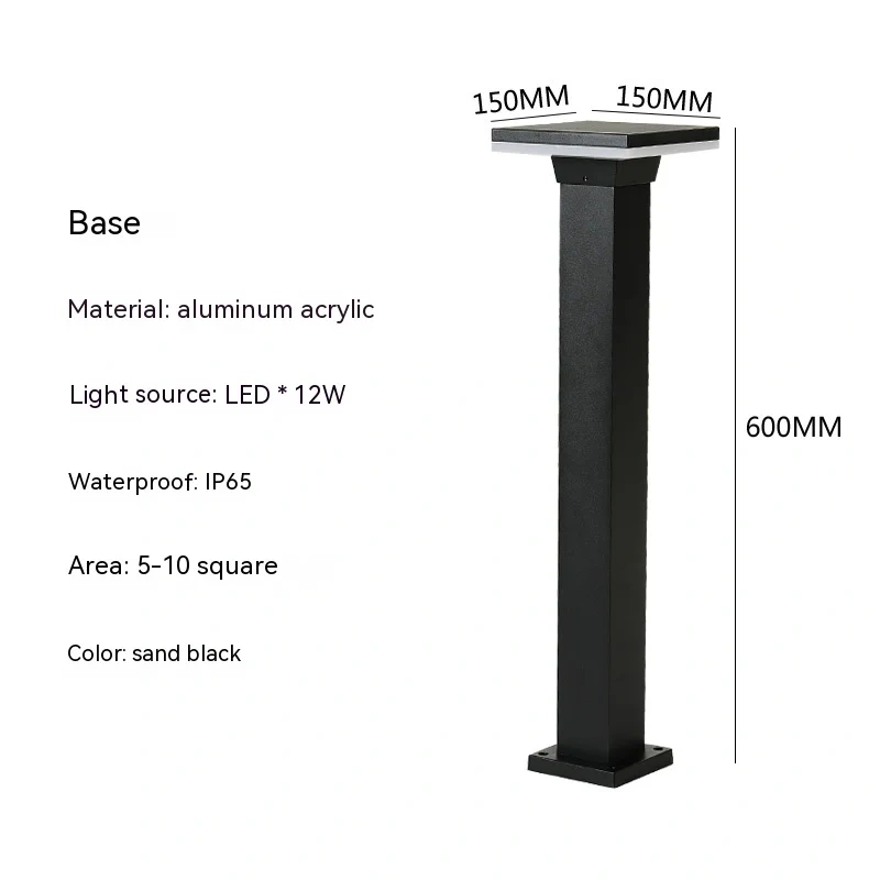 Outdoor Waterproof IP65 10W LED Lawn Lamp 30CM 60CM New Style Aluminum Pillar Garden Path Square Landscape Lawn Lights AC85-265V