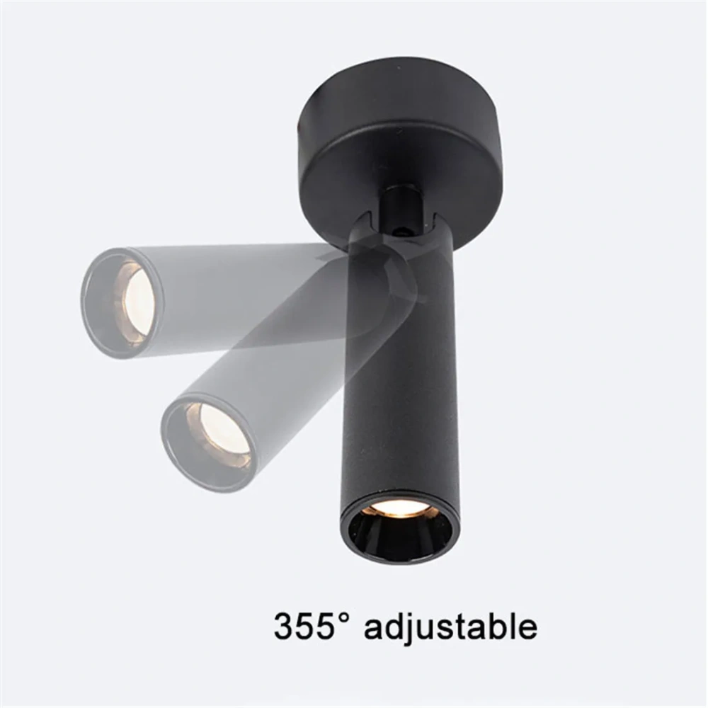 Industrial 8°/15°/24° Narrow Beam Ceiling Spotlights 3W 5W Surface Mount Pin Spot Light for Jewelry Museum Gallary Picture Light