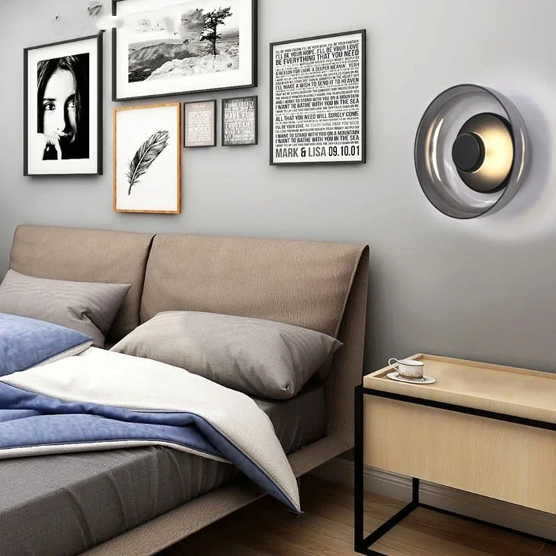 Nordic LED Glass Wall Sconces For Bedrooms Living Rooms Dining Rooms Fixtures Study Bedside Hotel Aisle Home Decorations Lustre