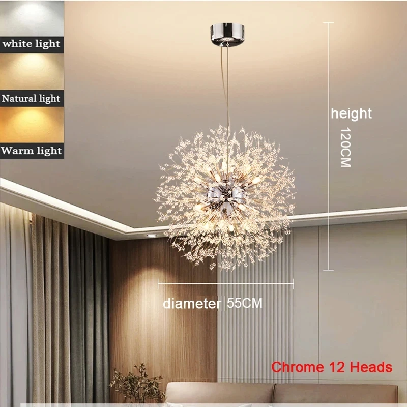 Modern Dandelion LED Lighting Pendant Lights Living Room Dining Room Bedroom pendant Lights Starry Fireball Lighting Fixtures