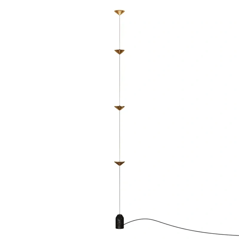 Modern Living Room Hallway Wall Floor Lamp Cone Desigh Art Decorative iron Hanging Cable Floor Lamp for Bedroom Indoor