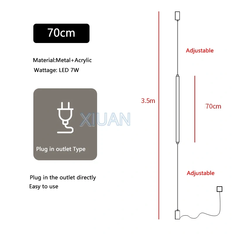 Italy Design Bedroom Bedside LED Floor Lamps Acrylic Sconces Long Line Light Modern Black Hotel Living Room LED Floor Light Home